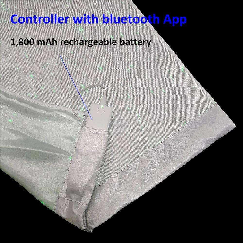 LED Light Up Coffee Table Runner - Fiber Optic Fabric Table Cloth Cover for P...