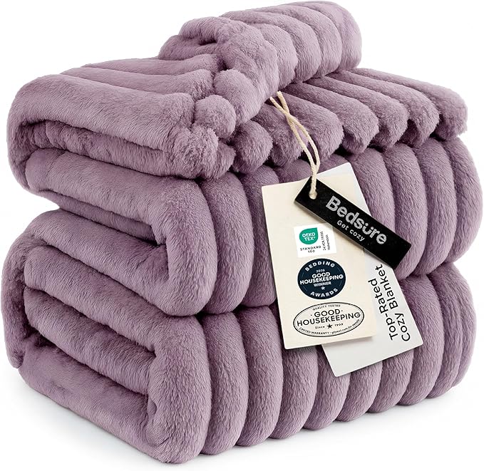 Bedsure GentleSoft Light Purple California King Size Blanket by BEDSURE