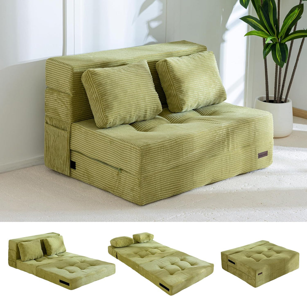 MAXYOYO Convertible Sofa Bed, Fold Out Sofa Couch with Pillow for Adults