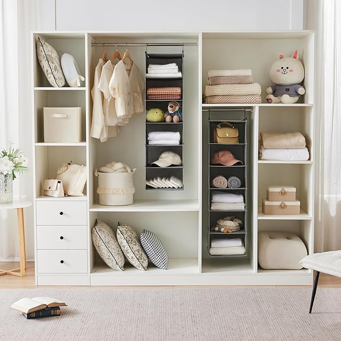 MAX Houser 6 Tier Shelf Hanging Closet Organizer, Closet Hanging Shelf - Image 4