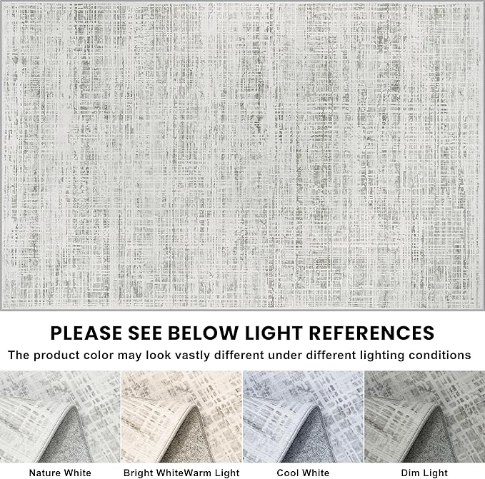 5x8 Area Rugs Washable Rug: Anti-Skid Abstract Modern Living Room Rug Soft Thin - Image 8