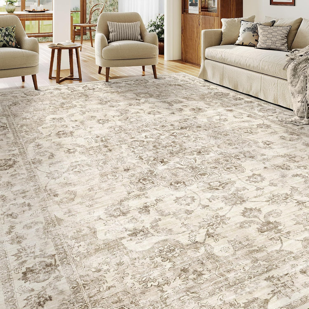 10x14 Beige Neutral Area Rug