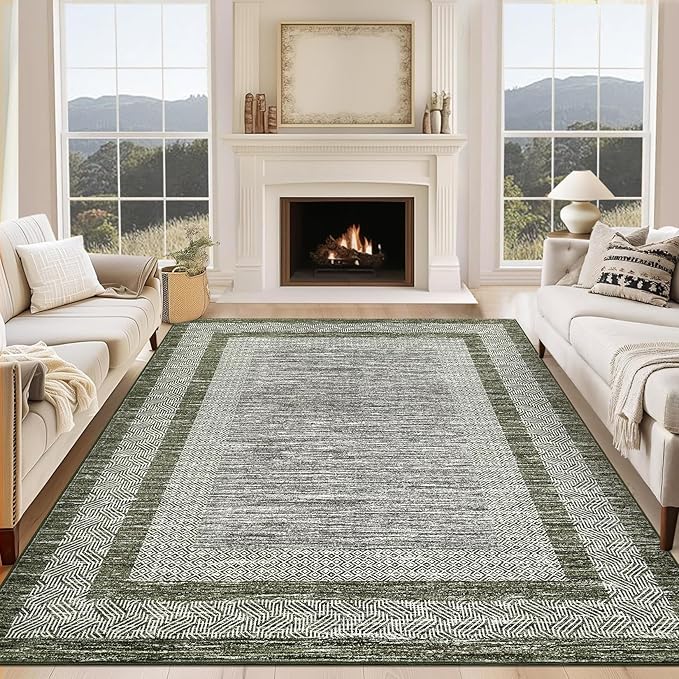 GarveeHome 10x13 Large Washable Geometric Area Rug Non Slip Non Shedding Floor - Image 7