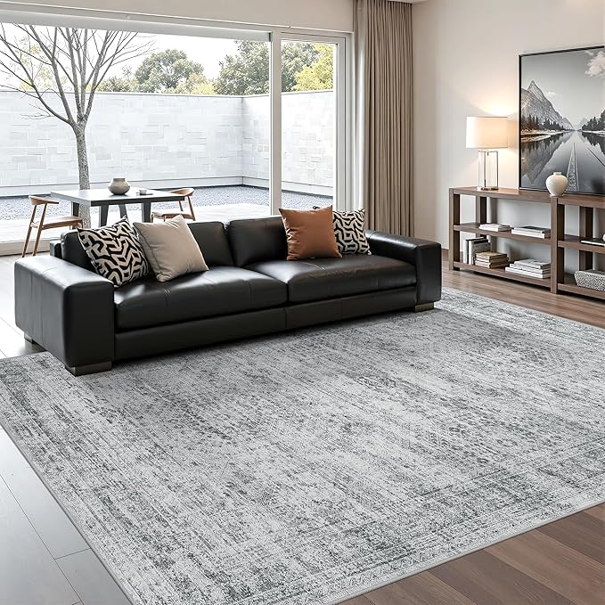 6x9 Rug for Living Room, Soft Low Pile Indoor Washable Rugs for Bedroom - Image 3