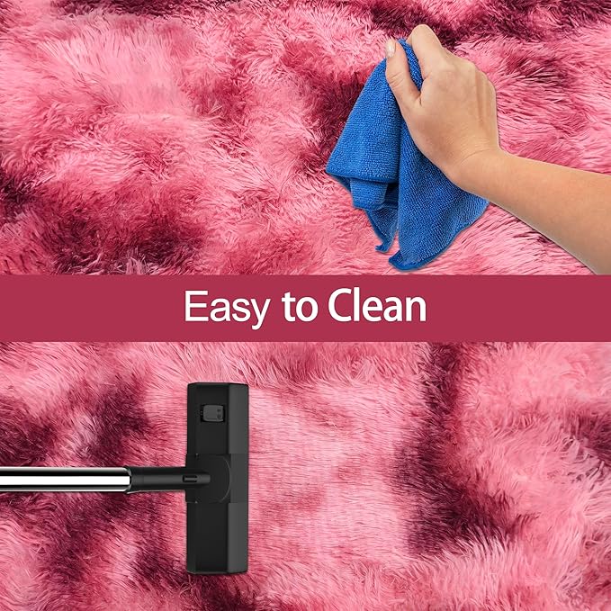 Tie-Dyed Red 3x10 Machine Washable Runner Rugs - Image 7