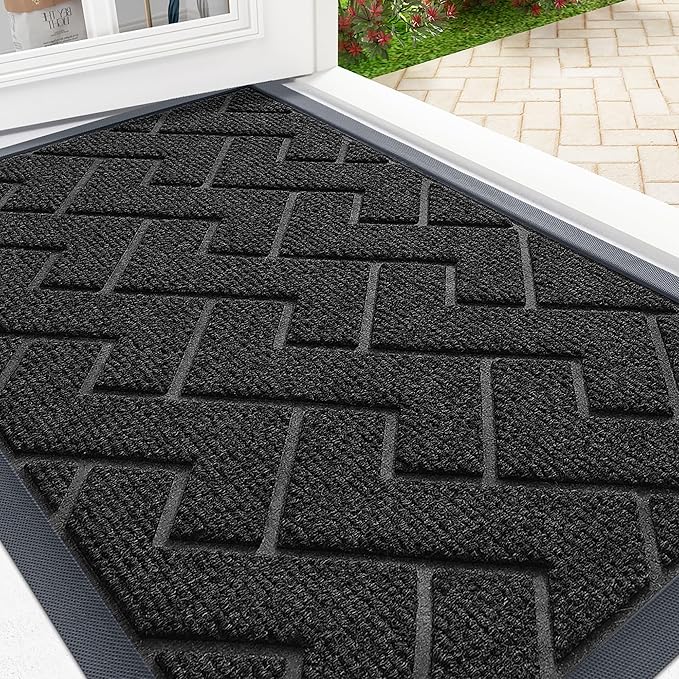 OLANLY Front Door Mat Indoor Outdoor Entrance, Waterproof All-Season, by OLANLY