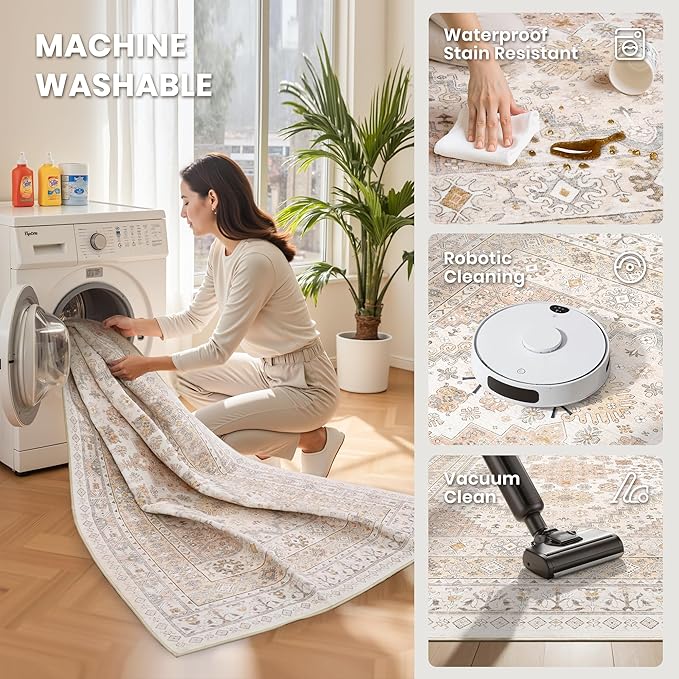 zesthome 6x9 Area Rug, Super Soft Washable Rugs - Image 5