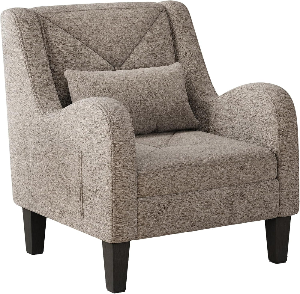 Maupvit Chenille Accent Chair for Living Room Bedroom Chair Comfy Reading Cha...