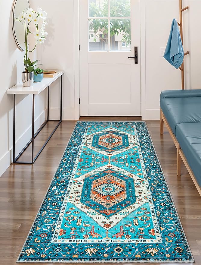 SERISSA Boho Kitchen Runner Rug, 3x7 Washable Non-Slip Runner Rug - Image 5