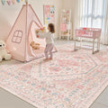 zesthome 7x9 Washable Rugs for Baby Girl, Super Soft Pink Rugs for Nursery Room by Zesthome