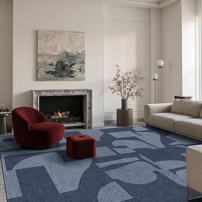 Latte&Fog 6x9 Area Rugs for Living Room Bedroom, Modern Abstract Washable Rug - Image 6