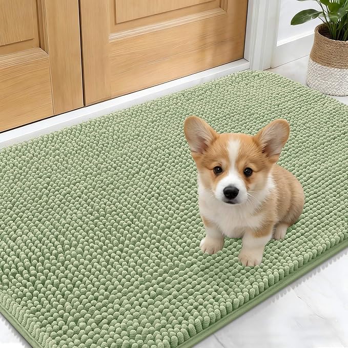 OLANLY Dog Door Mat for Muddy Paws 24x16, Absorbs Moisture and Dirt, Absorbent by OLANLY