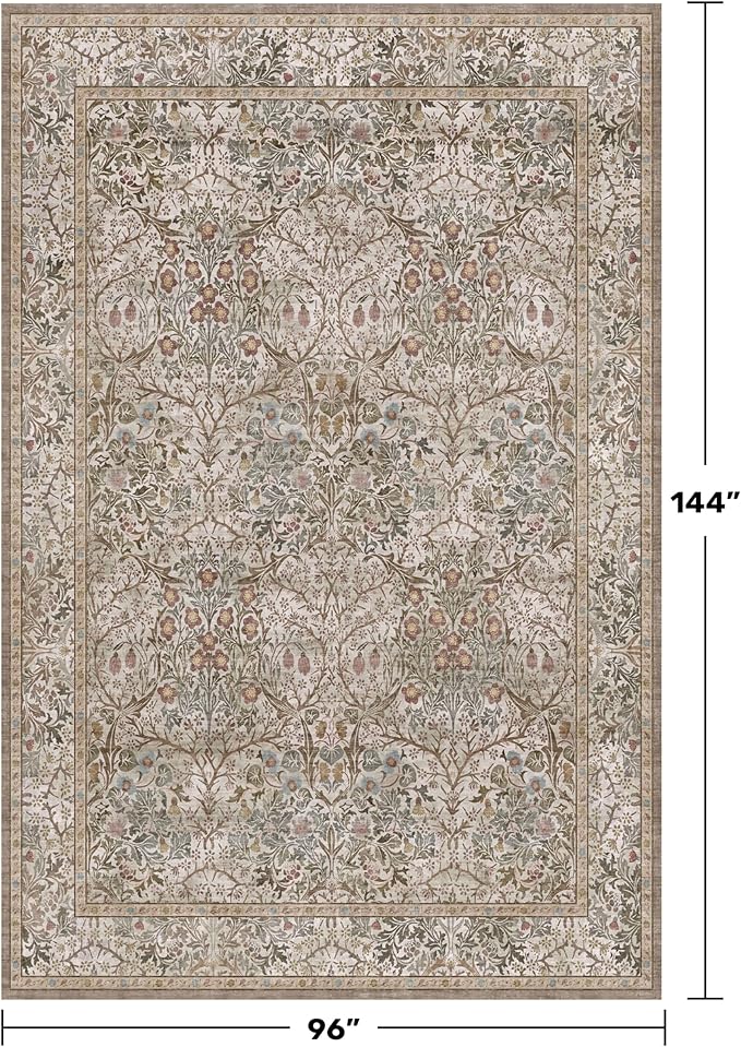 Washable 8x12 Large Living Room Area Rug - Image 2