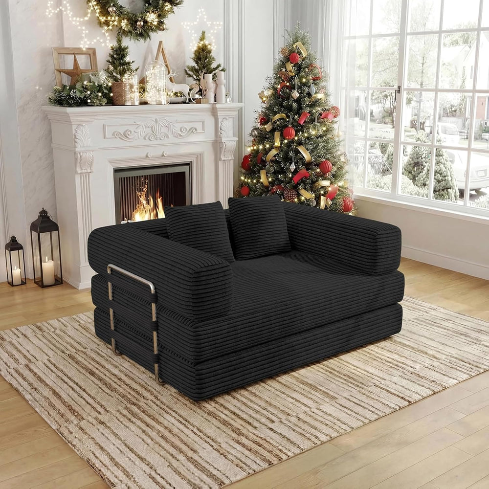 BSHOMGI Convertible Futon Sofa Bed, Boneless Couch for Living Room,Modular Fu...