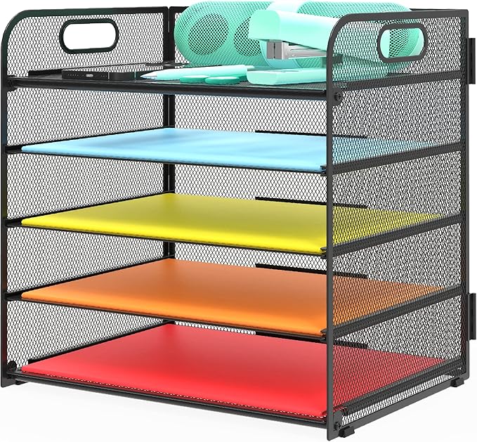Letter Tray Paper Organizer 5-Tier Desk Organizer File Organizer Paper Holder by Sinboun