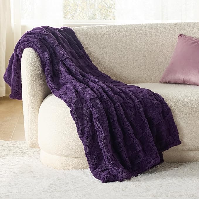 Bedsure GentleSoft Purple Throw Blanket - Image 2