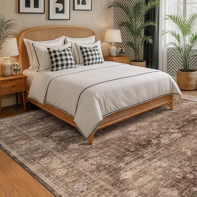 Hazo Haus Brown Rug for Living Room 10x12 - Image 3