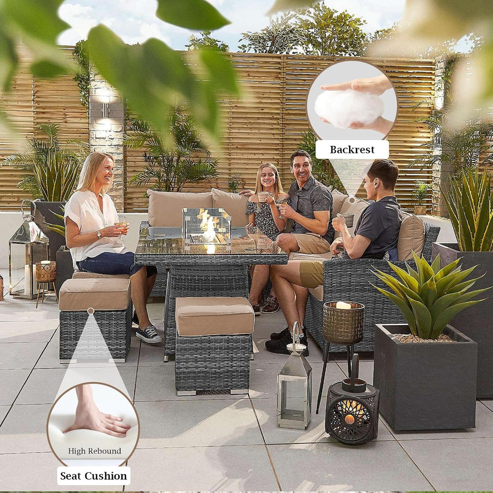 Outdoor Sectional Cushions 4" Foam High-Density, Beige