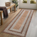 GarveeHome 2.5x8 Modern Bordered Runner Rug Soft Non Slip Washable Floor Carpet by GarveeHome