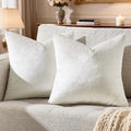 GIGIZAZA Beige Pillow Covers 24x24: Pack of 2 Throw Pillows Soft Solid Covers by GIGIZAZAFocusingonhomedecoration