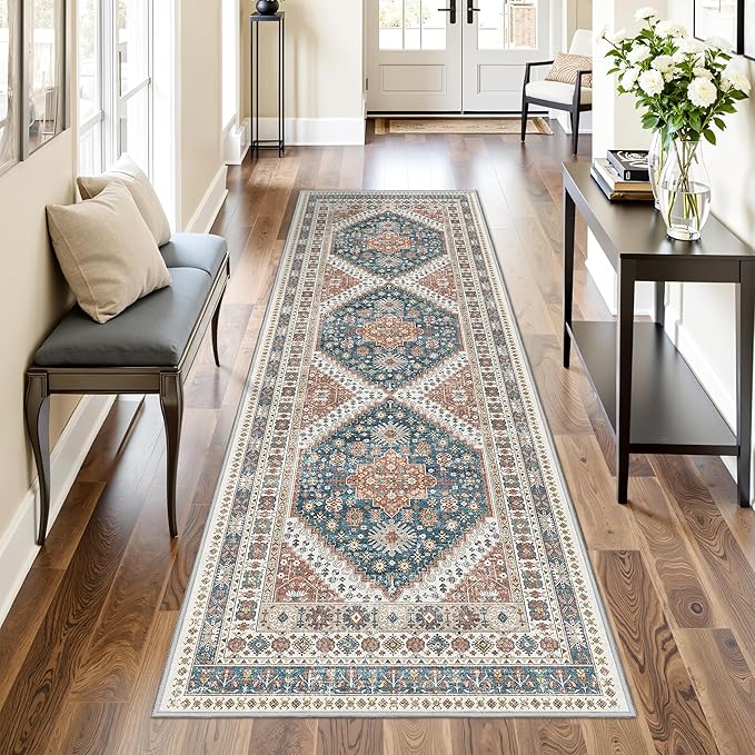 Kitchen Runner Rug Non Slip Washable 2.5x8, Soft Low Pile Entryway Rug Runners - Image 3