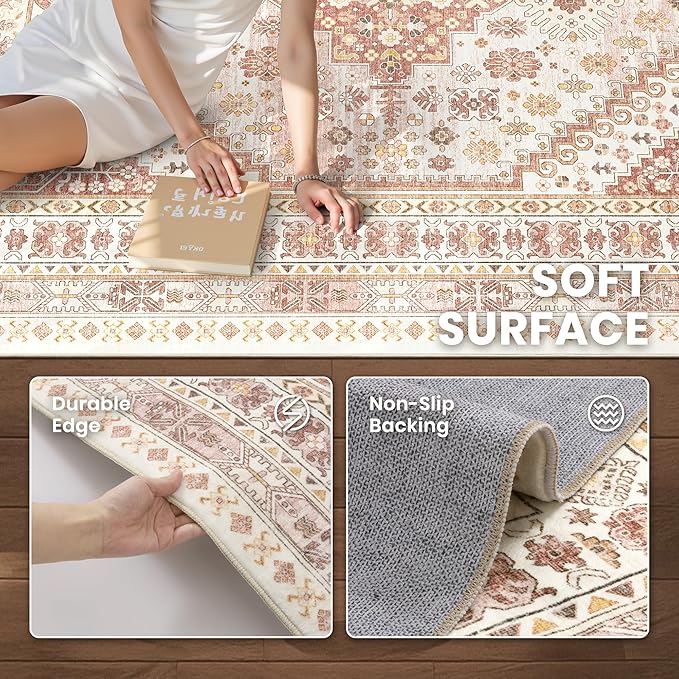 zesthome 6x9 Area Rug, Super Soft Washable Rugs - Image 6