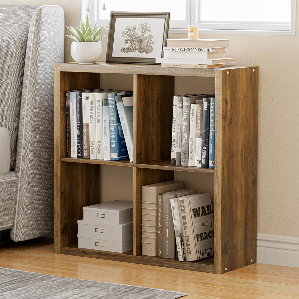 Cube Storage Organizer Bookcase, Decorative 11 inch Open Back Cubical Shelf w...