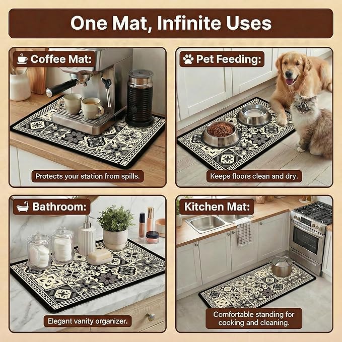 Boho Dish Drying Mat for Kitchen Counter - Image 6