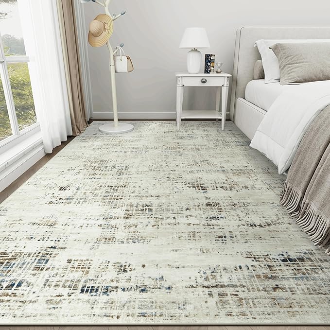 9x12 Area Rugs for Living Room Washable Rug: Anti-Skid Abstract Modern Living - Image 9