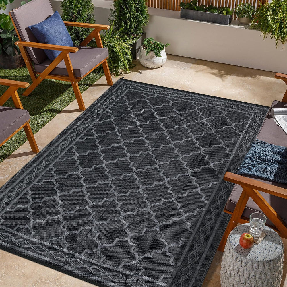 GarveeLife Outdoor Rug 8x10 RV Camping Outdoor Plastic Rug Waterproof Portabl...