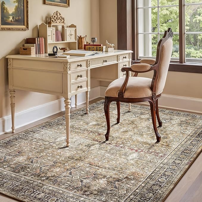 Lofus 5x7 Area Rug for Living Room, Soft Neutral Carpets for Bedroom Dining - Image 2