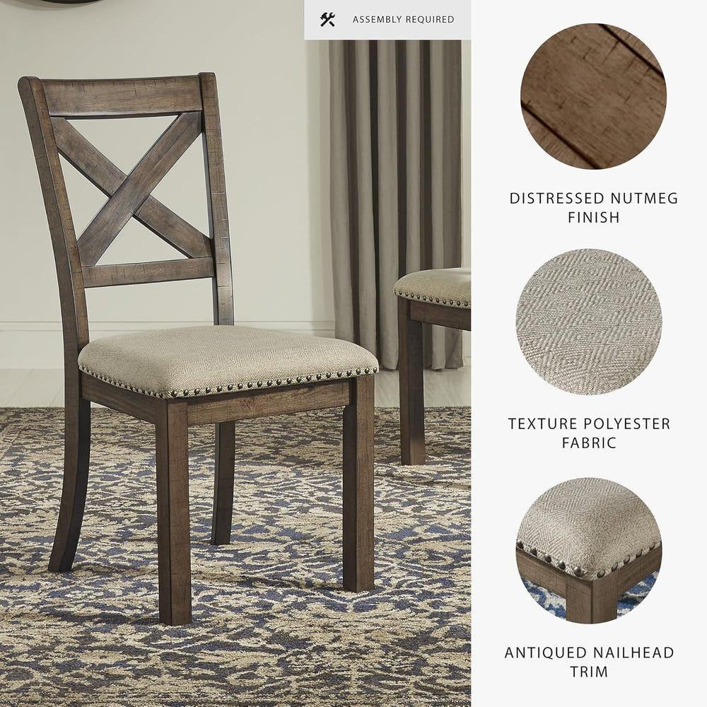 Signature Design by Ashley Moriville Modern Farmhouse 19" Upholstered Di...