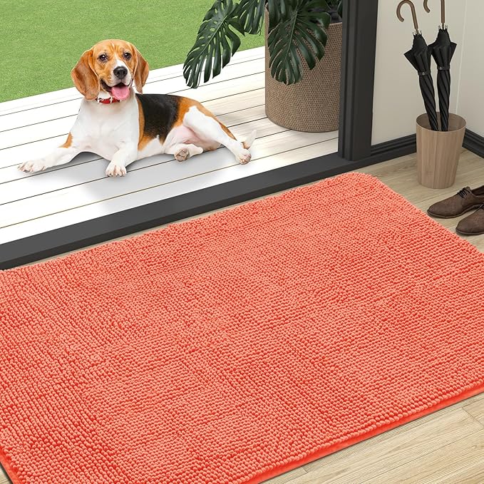 OLANLY Dog Door Mat for Muddy Paws 47x32, Absorbs Moisture and Dirt, Absorbent by OLANLY