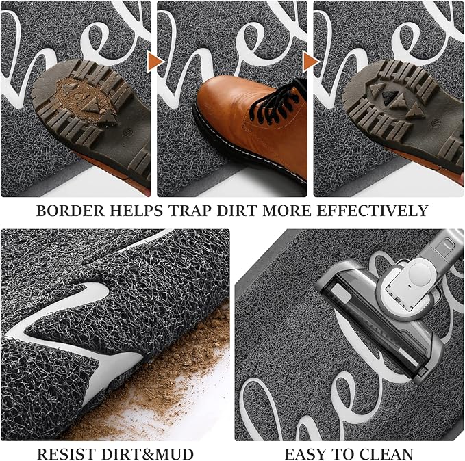 BeneathYourFeet Door Mat, Welcome Mat Low Profile Front Doormat Non Slip Mats - Image 6