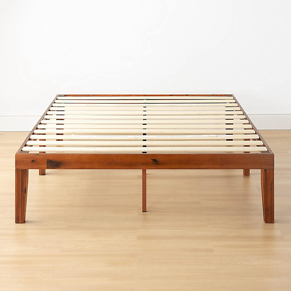 Mellow Naturalista Classic 16 Inch Solid Wood Platform Bed with Wooden Slats,...