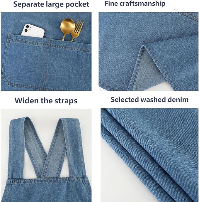 Adult Jour Apron, Lightweight Cotton Apron - Image 5