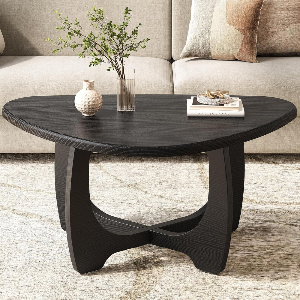 Coffee Table for Living Room, Mid Century Modern Round Coffee Table
