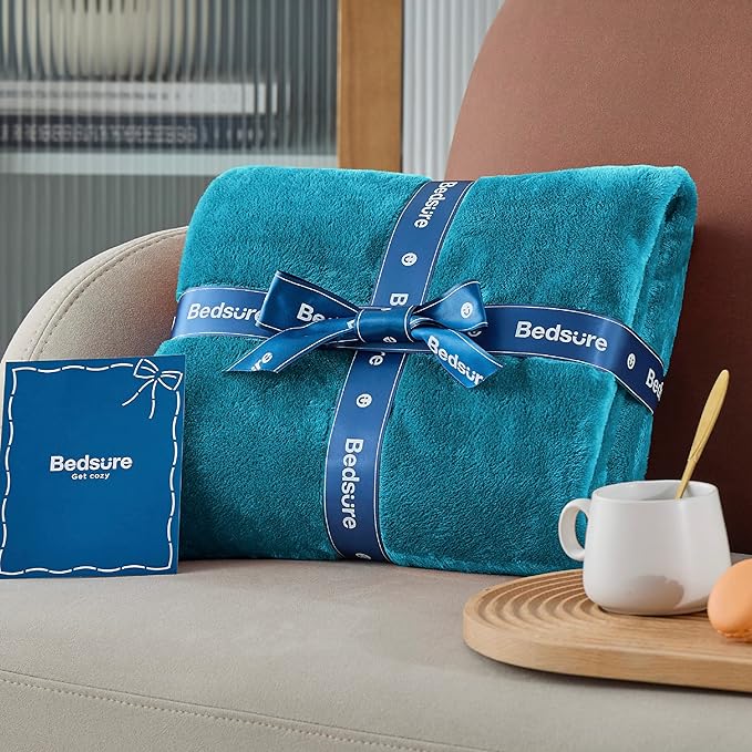 Bedsure Teal Blue Fleece Blanket 50x70 Blanket - Image 7