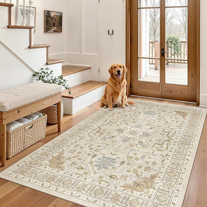 Madane Area Rug 3x5, Entryway Washable Vintage Runners Bedroom Non Slip Indoor - Image 2