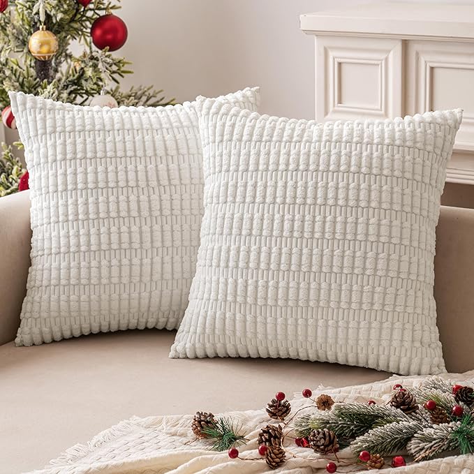 MIULEE Pack of 2 Corduroy Decorative Throw Pillow Covers 18x18 Inch Soft Boho - Image 10
