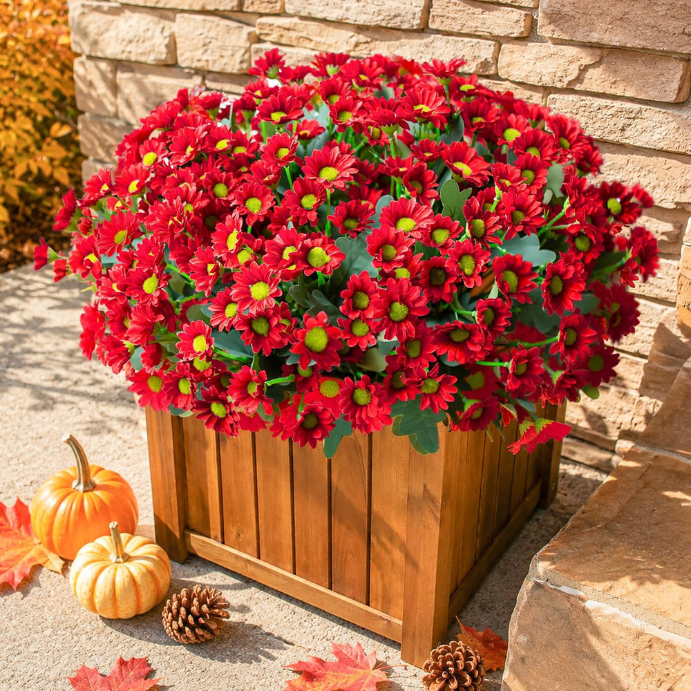 Daisy Artificial Flowers for Outdoors Autumn Fall Decoration, 6 Bundles Fake ...