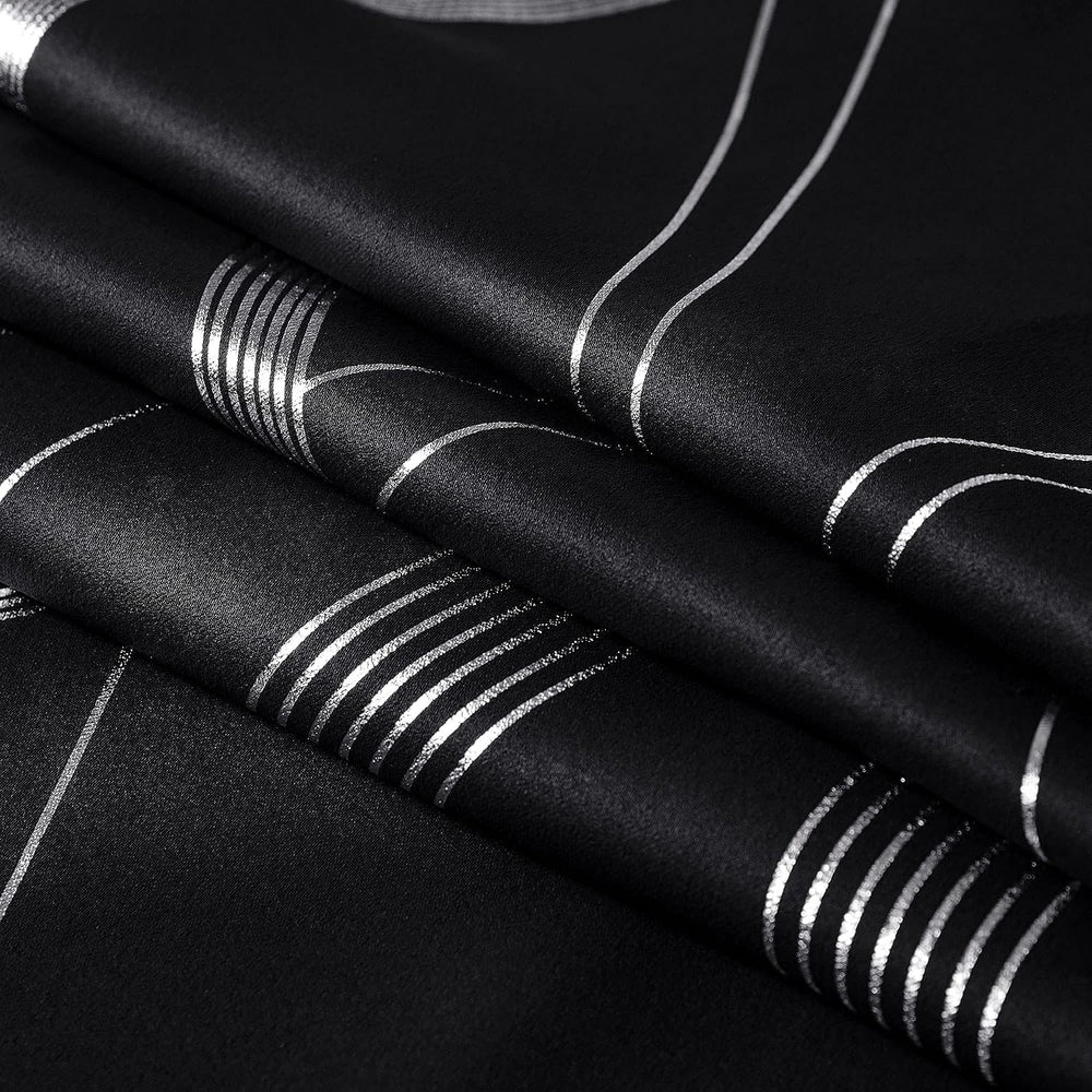 NICETOWN Black Out Grommet Pattern Curtain Panels 84 inches Long