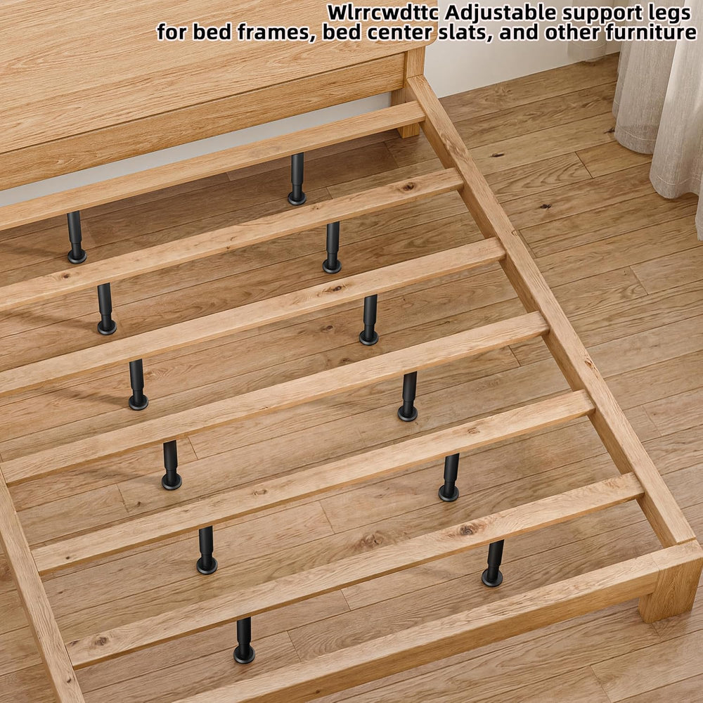 Wlrrcwdttc 4 Pcs Adjustable Bed Center Support Legs 10-17 inch for Bed Frame/...