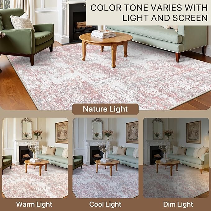 Area Rugs 3x5 for Living Room Bedroom, Modern Abstract Machine Washable Rug - Image 5