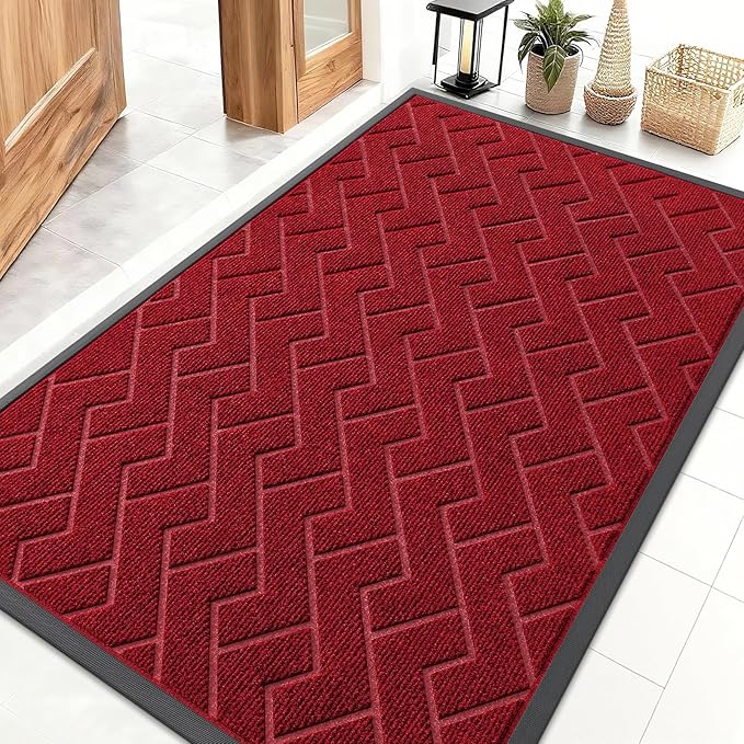 OLANLY Front Door Mat Indoor Outdoor Entrance, Waterproof All-Season, by OLANLY
