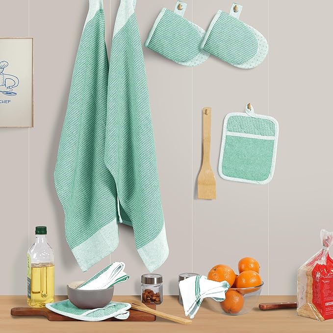 Casa Platino Potholders & Oven Mitts Heat Resistant, 8-Piece Mini Oven Mitt - Image 5