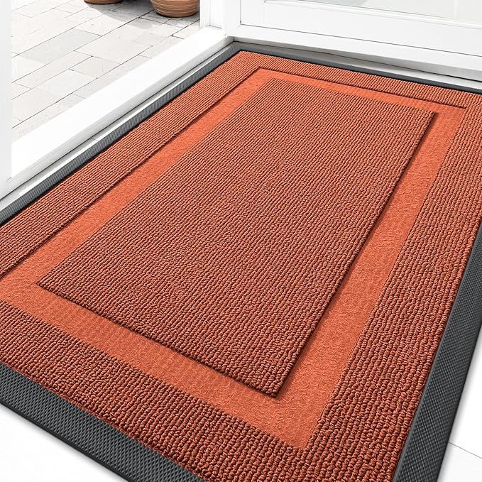 OLANLY Front Door Mat Indoor Outdoor Entrance, Waterproof All-Season, by OLANLY