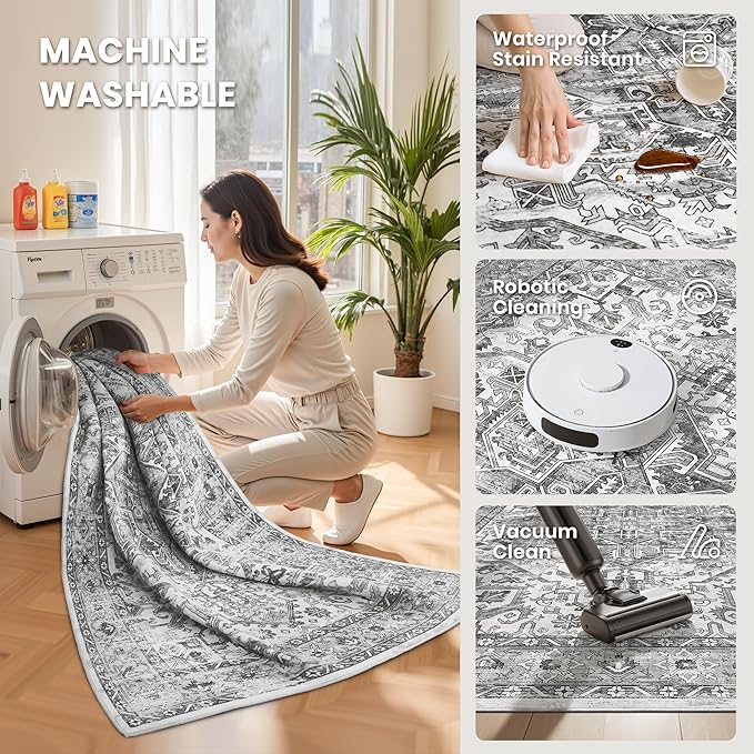 zesthome 6x9 Area Rug, Super Soft Washable Rugs - Image 5