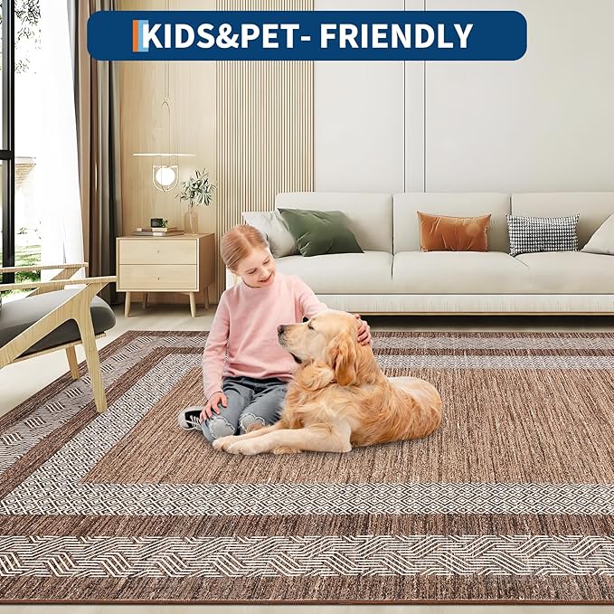 GarveeHome Small Bedroom Area Rug 3x5 Bordered Area Rug - Image 7