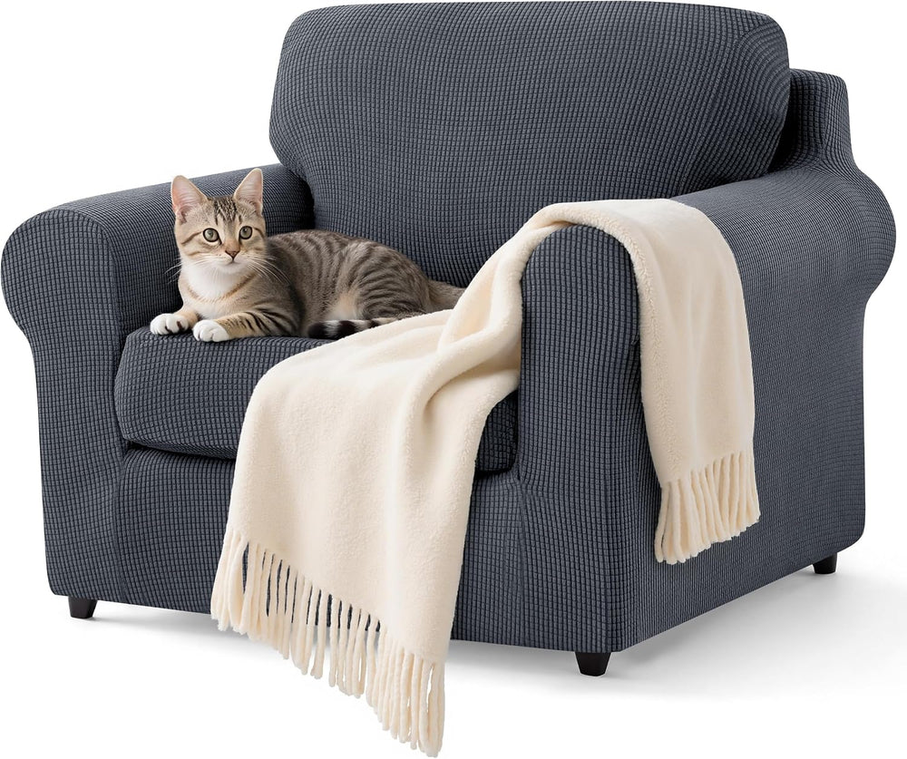 SUBRTEX 3 Pieces Stretch Sofa Slipcover Sets Couch Cover Sets Backrest Cushio...